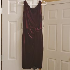 Calvin Klein Cocktail Maroon Velvet Dress